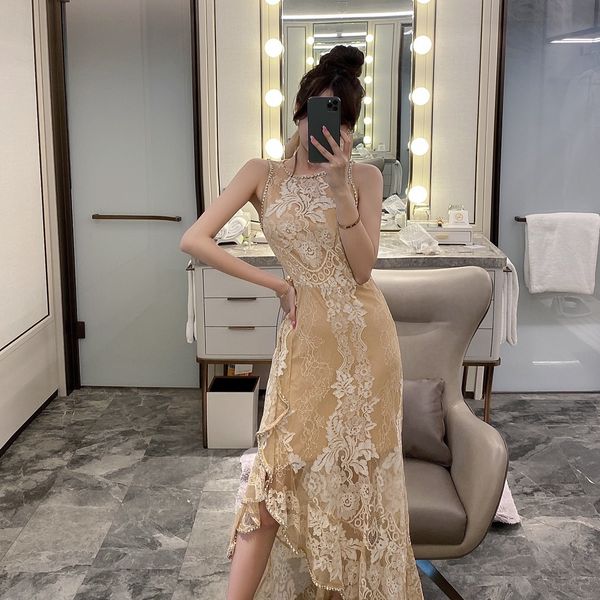 luxury cheongsam heavy industry nail bead 2021 summer super fairy temperament godds drs sleevels fishtail improved cheongsam drs, Blue;red
luxury cheongsam heavy industry nail bead 2021 summer super fairy temperament godds drs sleevels fishtail improved cheongsam drs, Blue;red