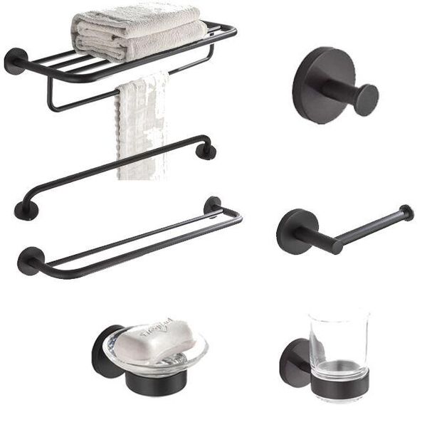 bath accessory set black stainless steel bathroom hardware toilet towel rack round base bar robe hook for accessories aqh
bath accessory set black stainless steel bathroom hardware toilet towel rack round base bar robe hook for accessories aqh