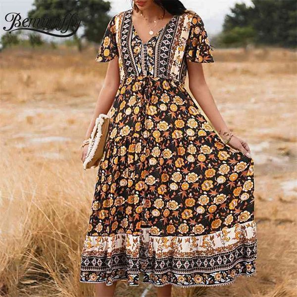 v-neck floral print button women bohemian dresses vacation casual summer short sleeve split swing long dress 210510, Black;gray
v-neck floral print button women bohemian dresses vacation casual summer short sleeve split swing long dress 210510, Black;gray