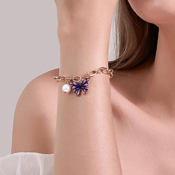 link, chain chic yellow/purple/pink butterfly couple bracelets fashion women student girlfriend sister jewelry gift charms korean, Black
link, chain chic yellow/purple/pink butterfly couple bracelets fashion women student girlfriend sister jewelry gift charms korean, Black