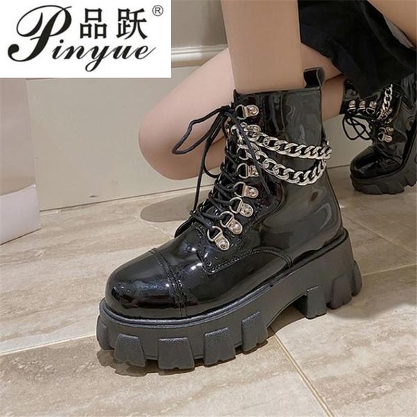 boots fashion autumn winter women ankle motorcycle gothic punk chain flat platform booties femals shoes, Black
boots fashion autumn winter women ankle motorcycle gothic punk chain flat platform booties femals shoes, Black