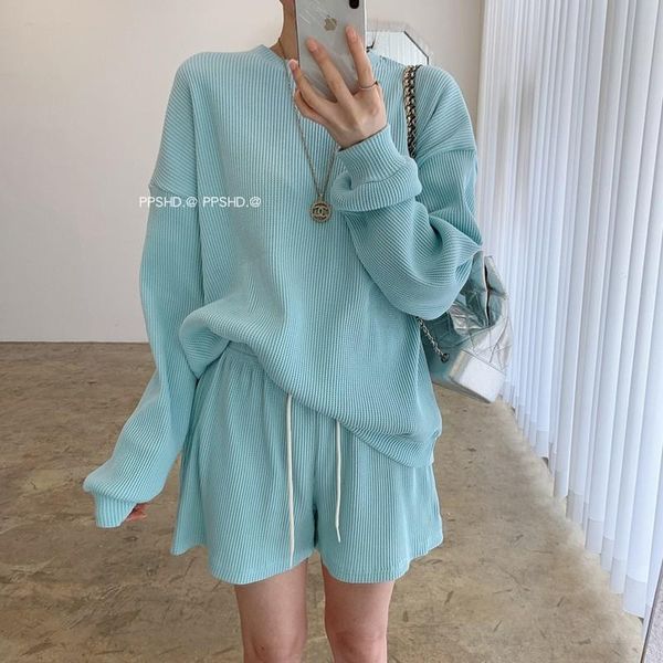 women's tracksuits all-match candy solid color loose pullovers long sleeve crew neck hoodies high-waisted straight shorts casual, Gray
women's tracksuits all-match candy solid color loose pullovers long sleeve crew neck hoodies high-waisted straight shorts casual, Gray