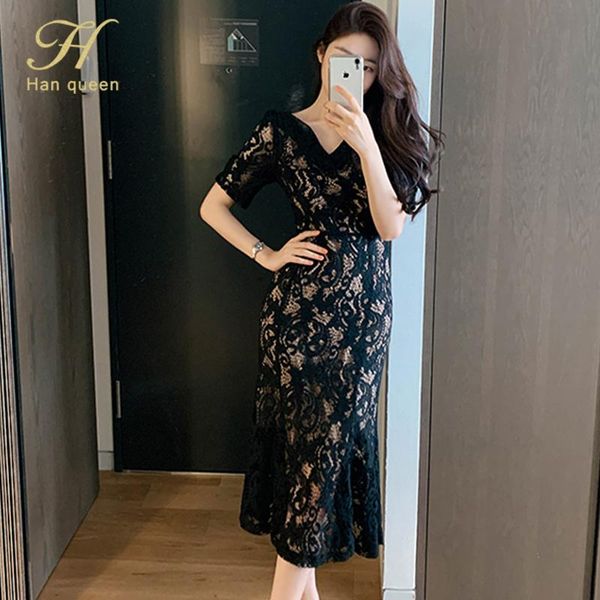 casual dresses h han queen mermaid lace women korean ol sheath work slim elegant hollow party bodycon dress long vestidos, Black;gray
casual dresses h han queen mermaid lace women korean ol sheath work slim elegant hollow party bodycon dress long vestidos, Black;gray