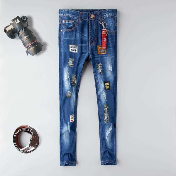 men's jeans mid ny men european style tiger skull embroidery stretch casual holes distressed denim full length eerp aajt, Blue
men's jeans mid ny men european style tiger skull embroidery stretch casual holes distressed denim full length eerp aajt, Blue