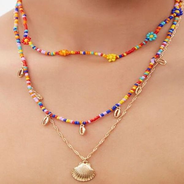 pendant necklaces the 2021 creative flower multilayer long scallop sweater chain necklace metal shell party gold for women, Silver
pendant necklaces the 2021 creative flower multilayer long scallop sweater chain necklace metal shell party gold for women, Silver