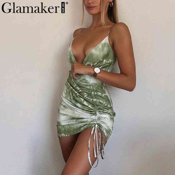 glamaker tie-dye print bandage ruched sundress sleeveless summer mini dress party club elegant fashion streetwear vestidos 210414, Black;gray
glamaker tie-dye print bandage ruched sundress sleeveless summer mini dress party club elegant fashion streetwear vestidos 210414, Black;gray