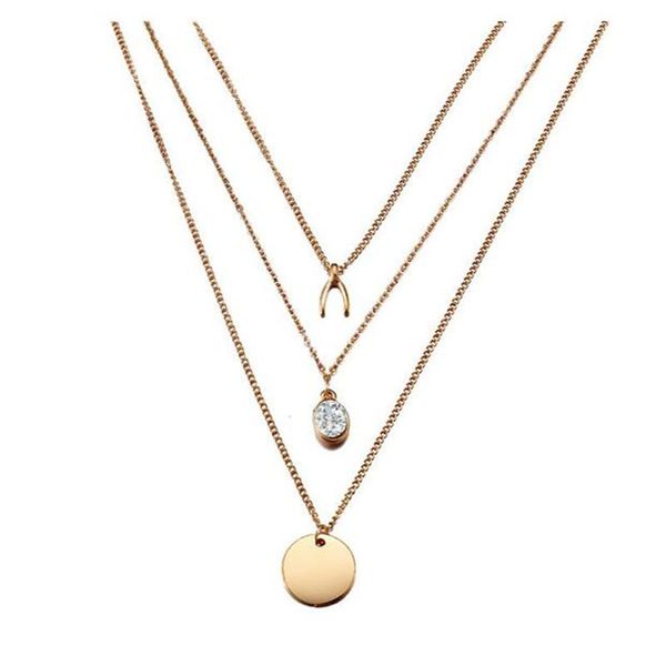 fashion clavicle layered chain necklace creative inverted v crystal gold for women female jewelry accessories pendant necklaces, Silver
fashion clavicle layered chain necklace creative inverted v crystal gold for women female jewelry accessories pendant necklaces, Silver