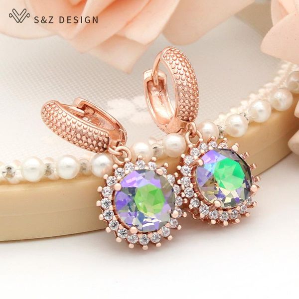 dangle & chandelier s&z design luxury classic round crystal earrings for women wedding jewelry 585 rose gold cubic zirconia, Silver
dangle & chandelier s&z design luxury classic round crystal earrings for women wedding jewelry 585 rose gold cubic zirconia, Silver