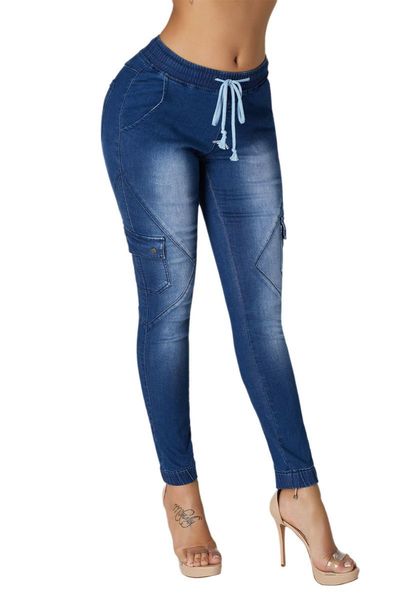 women's jeans woman's high street elastic trousers skinny pencil pants for women medium blue drawstring ankle pocket denim 786042-
women's jeans woman's high street elastic trousers skinny pencil pants for women medium blue drawstring ankle pocket denim 786042-