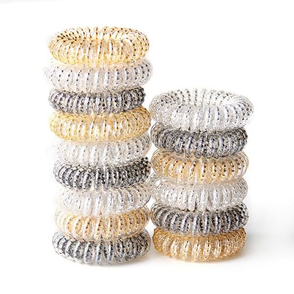 hair accessories telephone wire hairbands rubber band metal ponytail holder headdress scrunchies, Slivery;white
hair accessories telephone wire hairbands rubber band metal ponytail holder headdress scrunchies, Slivery;white