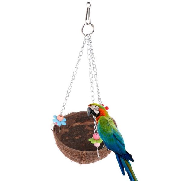 natural coconut shell bird nest cage feeder hanging standing toys for pet parrot house cages
natural coconut shell bird nest cage feeder hanging standing toys for pet parrot house cages