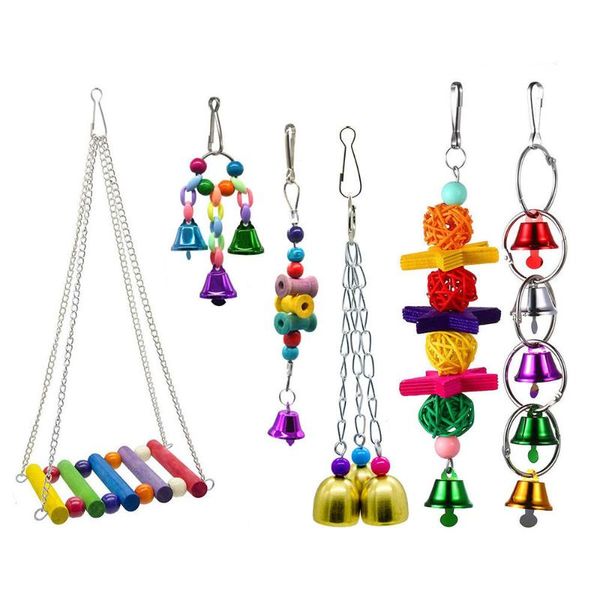 other bird supplies 6 pcs parrot hanging toy swing hammock pet bell macaw love finch chew cage
other bird supplies 6 pcs parrot hanging toy swing hammock pet bell macaw love finch chew cage