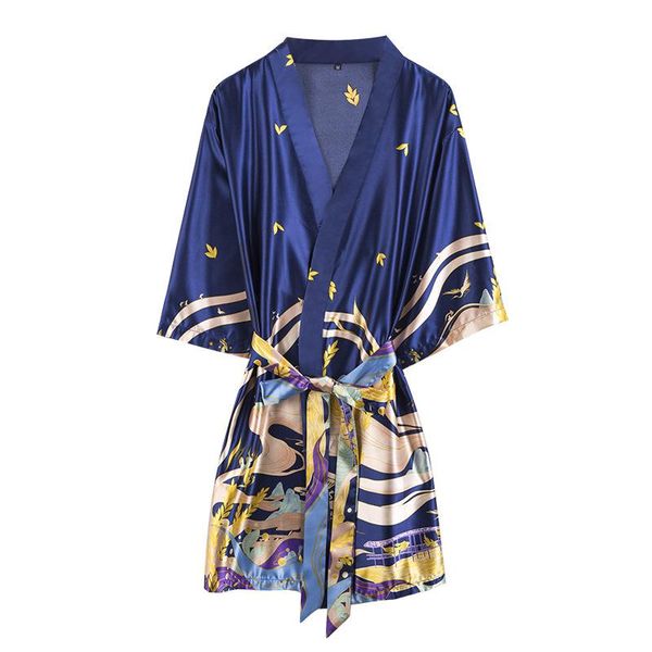 women's sleepwear blue print women kimono robe gown spring summer ice silk v-neck nightgown 3/4 sleeve lounge bathrobe homewear, Black;red
women's sleepwear blue print women kimono robe gown spring summer ice silk v-neck nightgown 3/4 sleeve lounge bathrobe homewear, Black;red