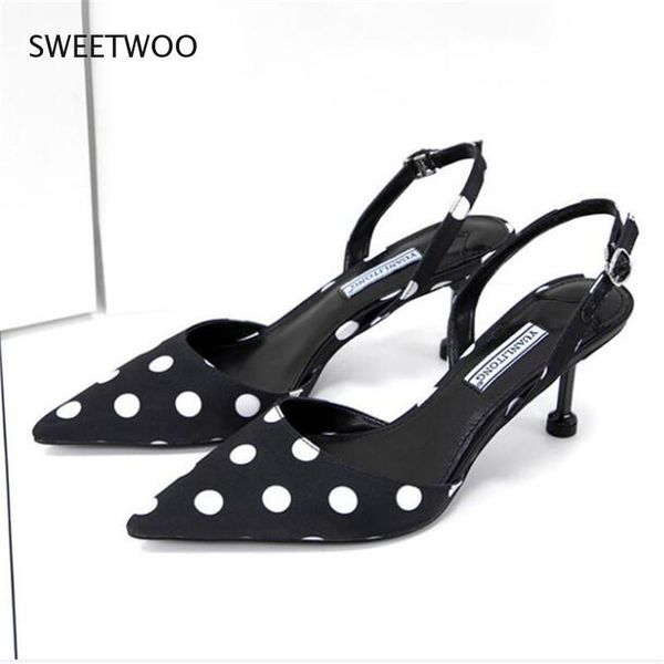 dress shoes polka pointed stiletto summer style sandals women high heel back women's fashion single mules pumps, Black
dress shoes polka pointed stiletto summer style sandals women high heel back women's fashion single mules pumps, Black
