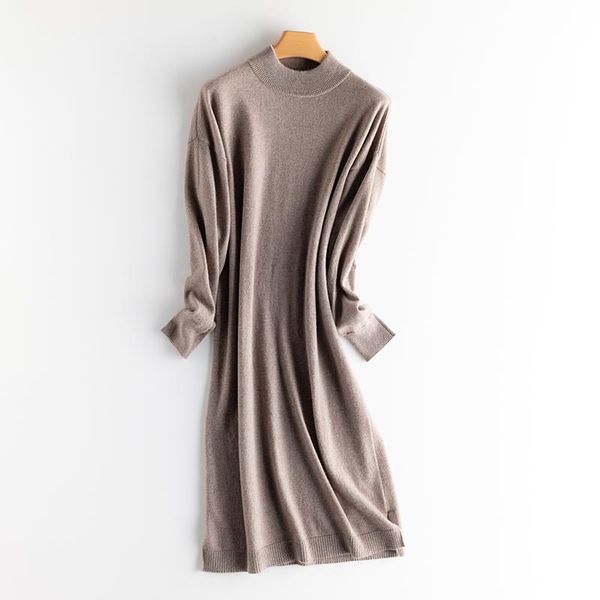 women's sweaters soft cashmere knitted dress for women 2021 arrival winter/ autumn o-neck female dresses long style jumpers, White;black
women's sweaters soft cashmere knitted dress for women 2021 arrival winter/ autumn o-neck female dresses long style jumpers, White;black