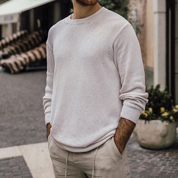 men's pullover knitted solid color stylish vintage style long sleeve sweater cardigans crew neck fall winter yellow gray white t0zg#, White;black
men's pullover knitted solid color stylish vintage style long sleeve sweater cardigans crew neck fall winter yellow gray white t0zg#, White;black