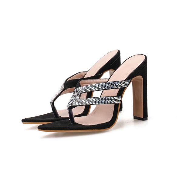 slippers lanlojer 2021 summer flip flops rhinestone women sandals shoes pointed toe high heels ladies party dress pumps, Black
slippers lanlojer 2021 summer flip flops rhinestone women sandals shoes pointed toe high heels ladies party dress pumps, Black