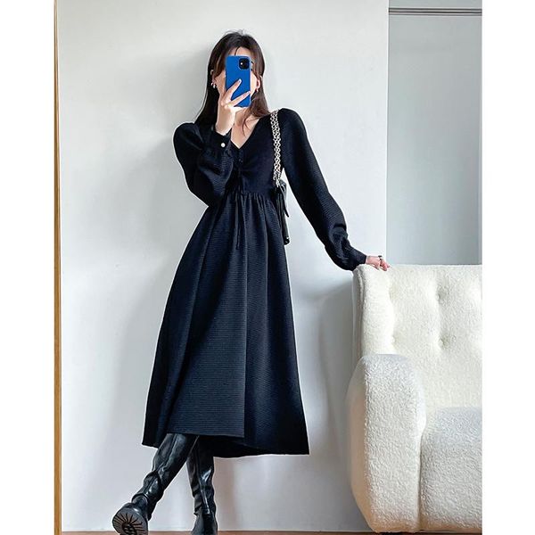 casual dresses women dress autumn 2021 office lady korea style knitting long sleeve patchwork solid high waist belt v-neck black, Black;gray
casual dresses women dress autumn 2021 office lady korea style knitting long sleeve patchwork solid high waist belt v-neck black, Black;gray