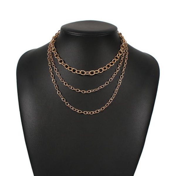 gold-color layered hip hop chains necklaces for women fashion punk jewelry accessories, Silver
gold-color layered hip hop chains necklaces for women fashion punk jewelry accessories, Silver