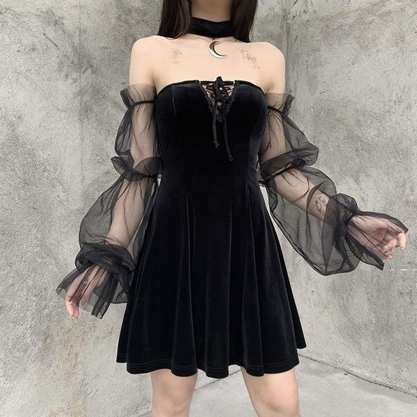 casual dresses autumn fashion slim cute patchwork mesh long sleeve sml slash neck moon halter woman dress lady a-line, Black;gray
casual dresses autumn fashion slim cute patchwork mesh long sleeve sml slash neck moon halter woman dress lady a-line, Black;gray