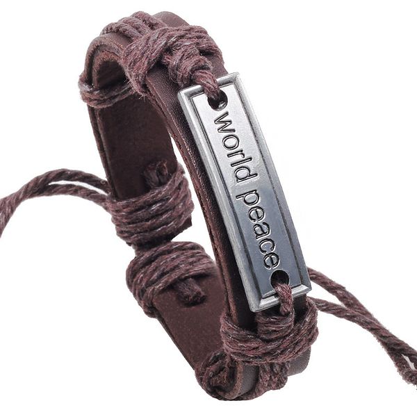 qinuo jewelry world peace cowhide national style jewelry bracelet alloy leather bracelet, Golden;silver
qinuo jewelry world peace cowhide national style jewelry bracelet alloy leather bracelet, Golden;silver