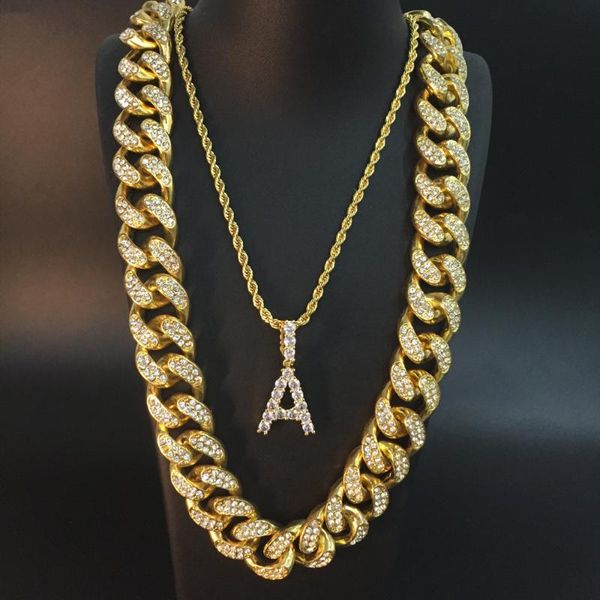 pendant necklaces hip hop men's necklace 26 letter gold + out cuban fashion jewelry combination, Silver
pendant necklaces hip hop men's necklace 26 letter gold + out cuban fashion jewelry combination, Silver