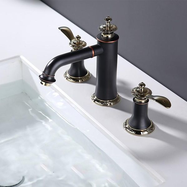 luxury brass three hole two handle bathroom sink faucet copper basin mixer original design cold water tap faucets
luxury brass three hole two handle bathroom sink faucet copper basin mixer original design cold water tap faucets
