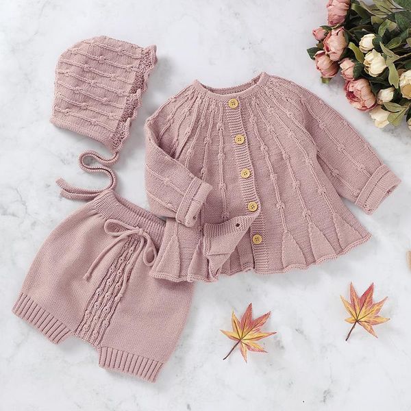 clothing sets 2021 spring autumn infant baby girls pure color cardigan coat + pants+ hat kids suit girl knit clothes, White
clothing sets 2021 spring autumn infant baby girls pure color cardigan coat + pants+ hat kids suit girl knit clothes, White