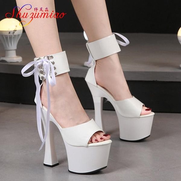 sandals shuzumiao women shoes 2021 chic gladiator summer platform fashion ankle strap sandal 20cm nightclub models stage show high heels, Black
sandals shuzumiao women shoes 2021 chic gladiator summer platform fashion ankle strap sandal 20cm nightclub models stage show high heels, Black