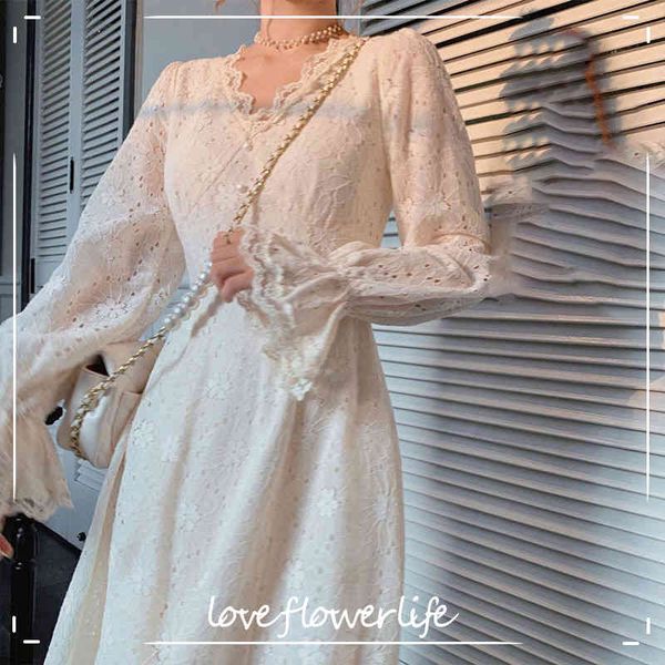 french lace party dress women casual long sleeve elegant vintage dress female spring fairy lace dress korean 210521, Black;gray
french lace party dress women casual long sleeve elegant vintage dress female spring fairy lace dress korean 210521, Black;gray