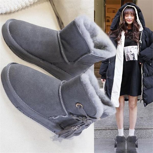 boots snow women's fur integrated short tube leather plush thickened 2021 winter anti slip rhinestone fashion wool, Black
boots snow women's fur integrated short tube leather plush thickened 2021 winter anti slip rhinestone fashion wool, Black