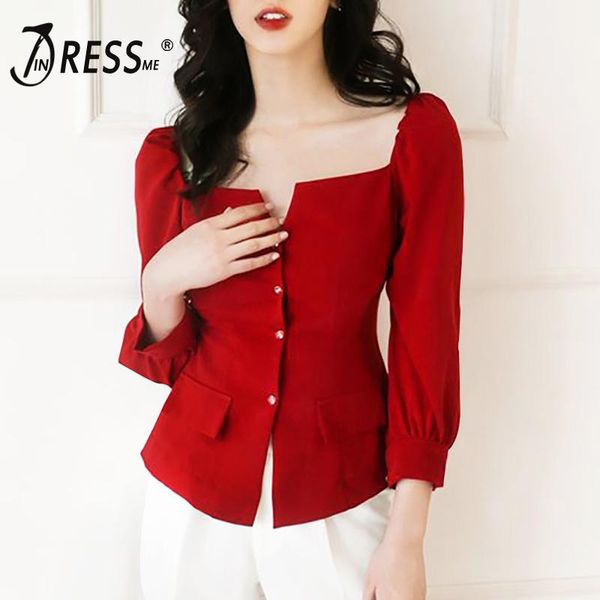 women's jackets indressme 2021 fashion square neck casual puff three quarter sleeves button shirt slim office lady daily wear, Black;brown
women's jackets indressme 2021 fashion square neck casual puff three quarter sleeves button shirt slim office lady daily wear, Black;brown