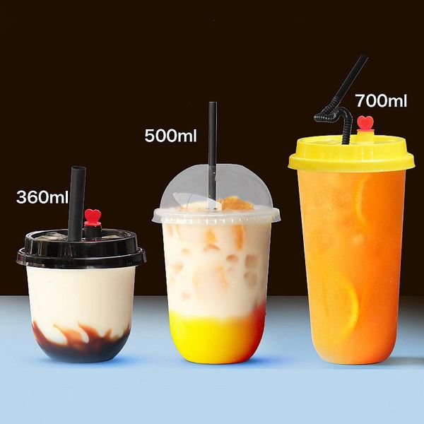disposable cups & straws 50pcs 95 caliber u shape creative cute juice cup transparent milk tea plastic cold drink packaging with lid
disposable cups & straws 50pcs 95 caliber u shape creative cute juice cup transparent milk tea plastic cold drink packaging with lid