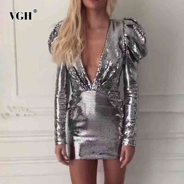 vgh patchwork sequined women's dress v neck puff long sleeve high waist pencil silver mini bodycon dresses female clothing 210421, Black;gray
vgh patchwork sequined women's dress v neck puff long sleeve high waist pencil silver mini bodycon dresses female clothing 210421, Black;gray