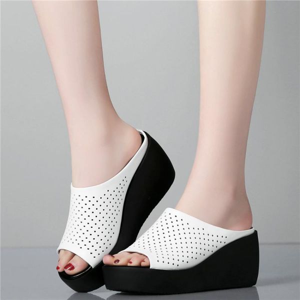 evening party slippers women cow leather wedges high heel gladiator sandals slip on peep toe summer platform pumps casual shoes, Black
evening party slippers women cow leather wedges high heel gladiator sandals slip on peep toe summer platform pumps casual shoes, Black