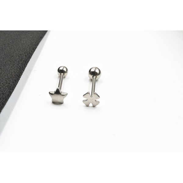 lot50pcs surgical steel tongue ring bar nipple barbells body piercing 14g~16mm star and cross shape, Silver
lot50pcs surgical steel tongue ring bar nipple barbells body piercing 14g~16mm star and cross shape, Silver