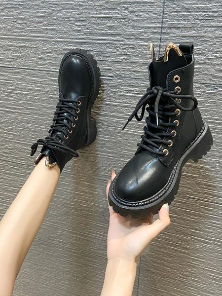 boots women's ankle autumn 2021 ladies' luxury designer shoes round toe lace-up zipper platform women botas de mujer, Black
boots women's ankle autumn 2021 ladies' luxury designer shoes round toe lace-up zipper platform women botas de mujer, Black