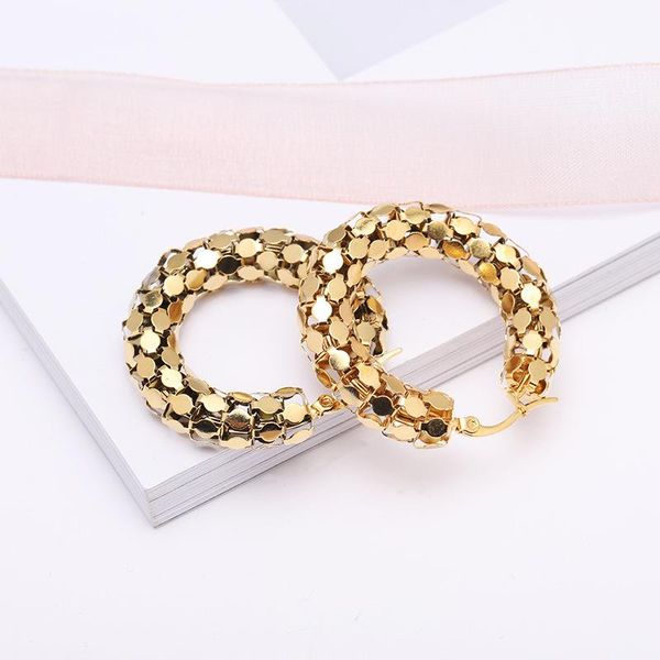 hoop & huggie gold-color ip plating 316 stainless steel circular 20216191735 earrings no fade allergy classical brief style, Golden;silver
hoop & huggie gold-color ip plating 316 stainless steel circular 20216191735 earrings no fade allergy classical brief style, Golden;silver