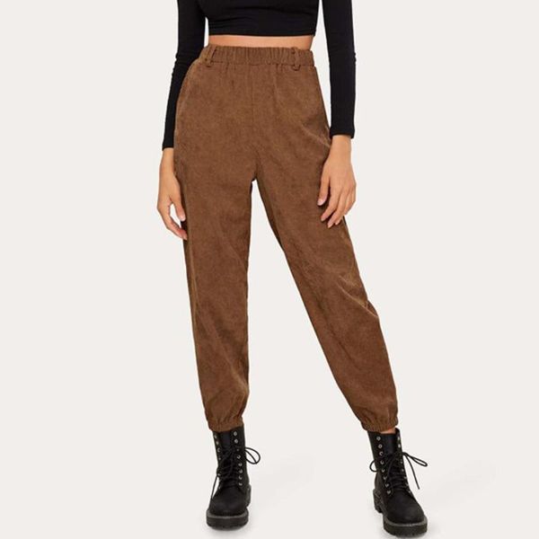 women's pants & capris kancoold women fashion solid color corduroy elastic sport casual high waist 2021dec25, Black;white 
women's pants & capris kancoold women fashion solid color corduroy elastic sport casual high waist 2021dec25, Black;white