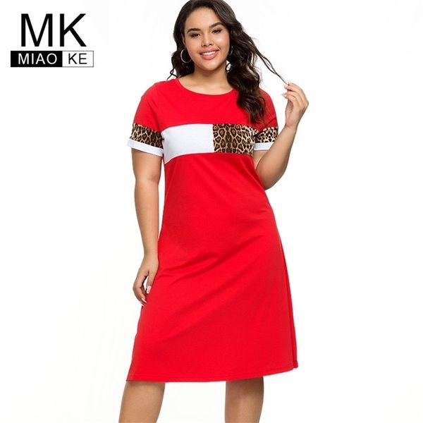 summer womens plus size short sleeve t-shirt dress fashion ladies casual stitching leopard dresses 210409, Black;gray
summer womens plus size short sleeve t-shirt dress fashion ladies casual stitching leopard dresses 210409, Black;gray