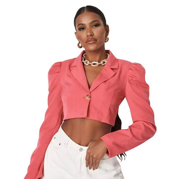 women's suits & blazers autumn women fashion long-sleeved one-button short suit jacket elegant ladies casual commute pink solid color c, White;black
women's suits & blazers autumn women fashion long-sleeved one-button short suit jacket elegant ladies casual commute pink solid color c, White;black