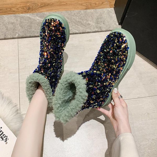 boots rimocy luxury bling sequin green snow women 2021 winter thicken warm mix color ankle woman non-slip platform shoes, Black
boots rimocy luxury bling sequin green snow women 2021 winter thicken warm mix color ankle woman non-slip platform shoes, Black