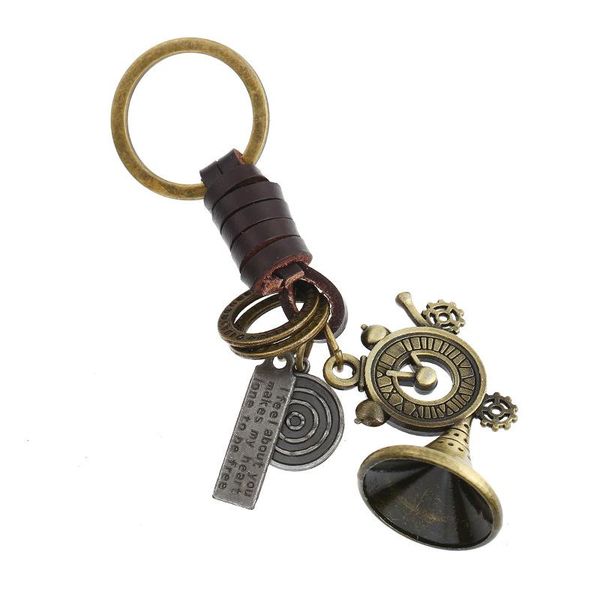 keychains vintage retro metal keychain bronze horn clock pendant leather holder bag accessories car key ring casual fashion jewelry, Silver
keychains vintage retro metal keychain bronze horn clock pendant leather holder bag accessories car key ring casual fashion jewelry, Silver