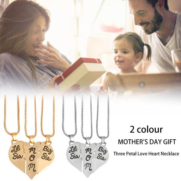 pendant necklaces big sis mom love heart necklace women splicing choker for gold color jewelry gift accessories, Silver
pendant necklaces big sis mom love heart necklace women splicing choker for gold color jewelry gift accessories, Silver