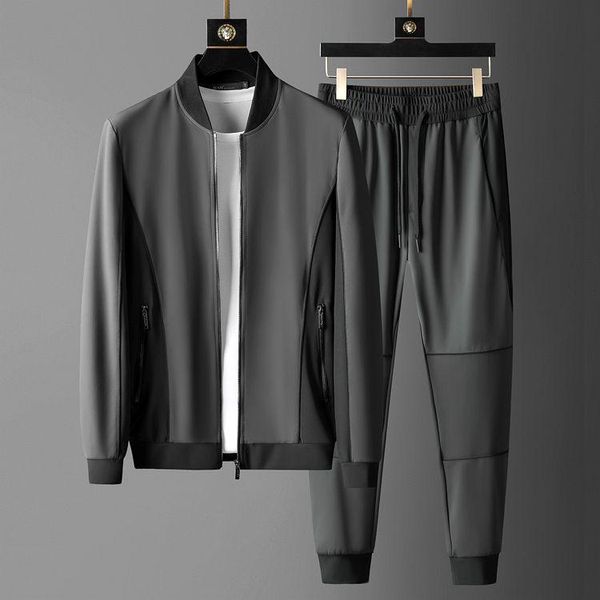 men's tracksuits stand collar mens sets (sweatshirt+pants) zipper casual sport male suits fashion elastic waist man trousers, Gray
men's tracksuits stand collar mens sets (sweatshirt+pants) zipper casual sport male suits fashion elastic waist man trousers, Gray