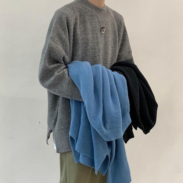 autumn winter korean sweater men pullover casual male knitted solid streetwear mens thicken warm men's sweaters, White;black
autumn winter korean sweater men pullover casual male knitted solid streetwear mens thicken warm men's sweaters, White;black