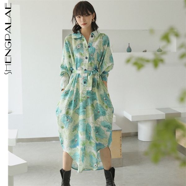 elegant printed dress women's spring lapel large size single breasted lace up irregular knee-length dresses 210427, Black;gray
elegant printed dress women's spring lapel large size single breasted lace up irregular knee-length dresses 210427, Black;gray