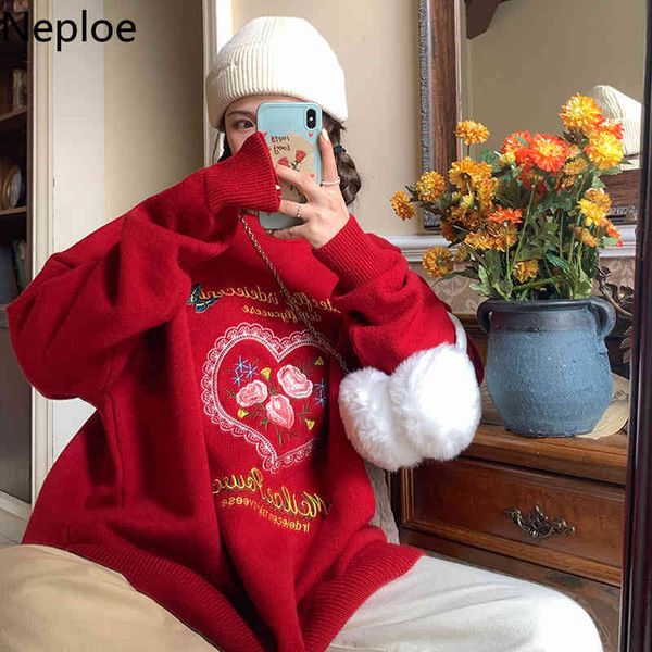 neploe heart embroidery sweaters women harajuku oversized outwear knitted pullovers woman streetwear chic jumper pull femme 210422, White;black
neploe heart embroidery sweaters women harajuku oversized outwear knitted pullovers woman streetwear chic jumper pull femme 210422, White;black