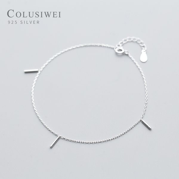 colusiwei minimalism geometric silver anklets women fashion stick chain bracelets for leg foot jewelry femme accessories, Red;blue
colusiwei minimalism geometric silver anklets women fashion stick chain bracelets for leg foot jewelry femme accessories, Red;blue