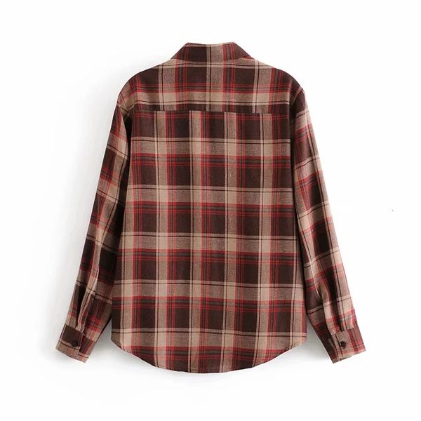 women blouses fall women's fashion vintage lapel matching color checkered single-row button-down long-sleeved shirt, White
women blouses fall women's fashion vintage lapel matching color checkered single-row button-down long-sleeved shirt, White